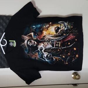 Rock Eagle Full Graphic Glow In The Dark Pirate Skull T Shirt Vintage Y2K